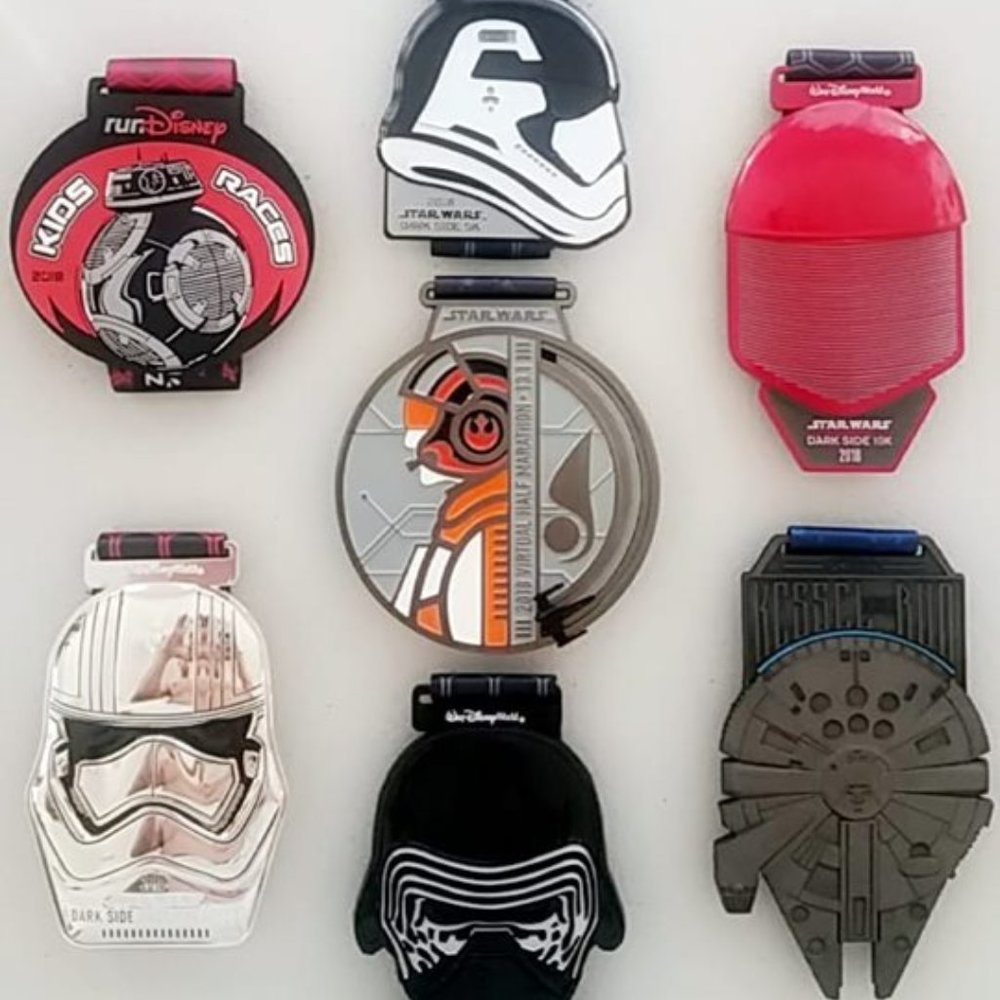 2018 runDisney Star Wars Kessel Challenge Set of 7